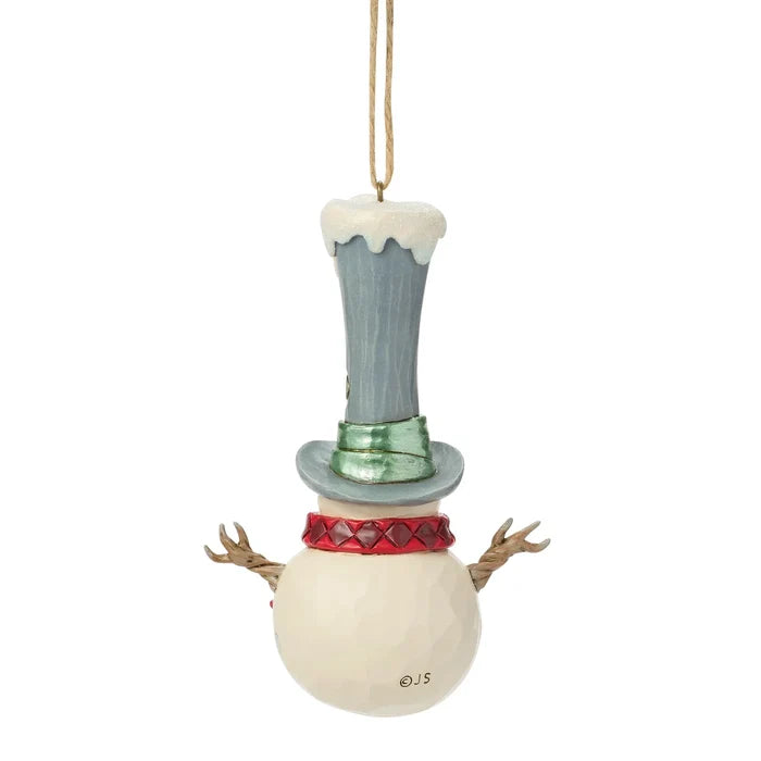 JS Snowman with Tall Top Hat Ornament