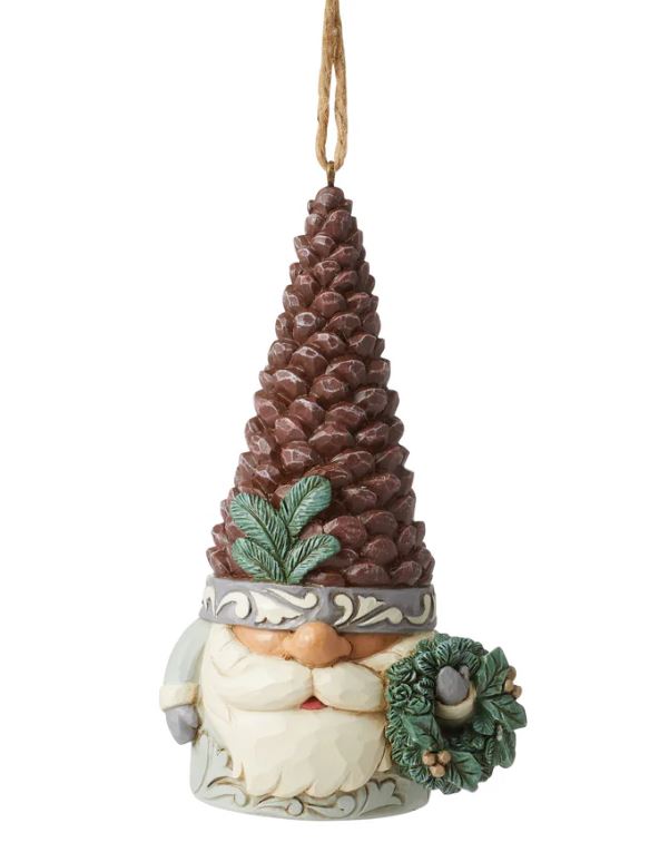 JS Wdland Gnome Pincone Hat Ornament