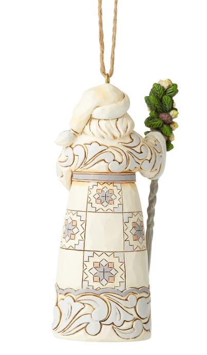 JS Woodland Santa with Staff Ornament
