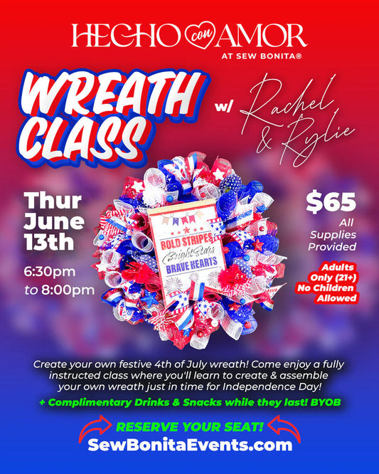 June 13th, 2024 / 4th of July Wreath Class!