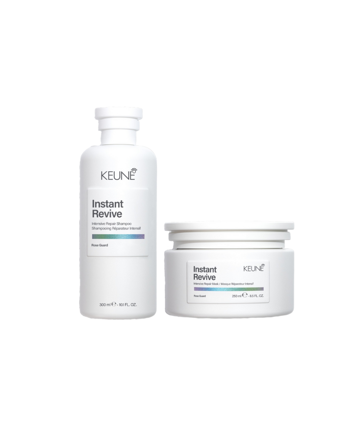 Keune Care Instant Revive Shampoo 300ml en Masker 250ml samen in de deep repair bundel bij Care For Hair