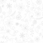 White on White Swril Floral 8261-WW