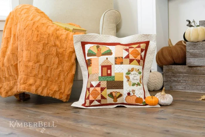 Kimberbell In All Things Give Thanks Pillow - Fabric Kit with Embellishments