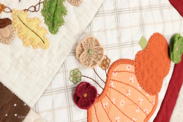 Kimberbell In All Things Give Thanks Pillow - Fabric Kit with Embellishments