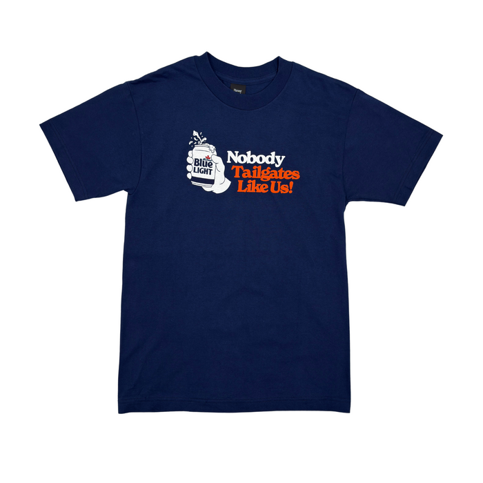 Labatt Nobody Tailgates Like Us! Navy & Orange T-Shirt