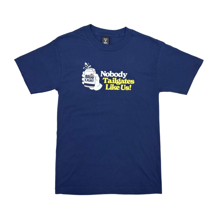 Labatt Nobody Tailgates Like Us! Navy & Yellow T-Shirt