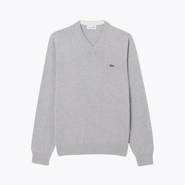 LC Monochrome Cotton V-neck Sweater