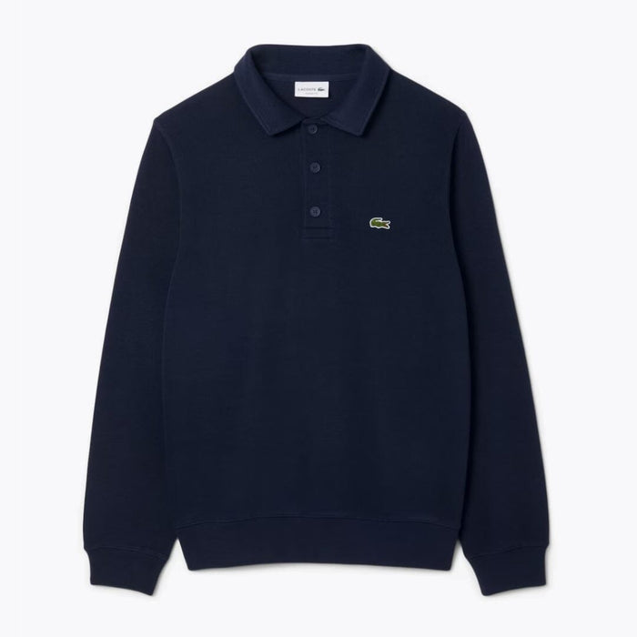 LC Ribbed Cotton Polo Collar Sweatshirt