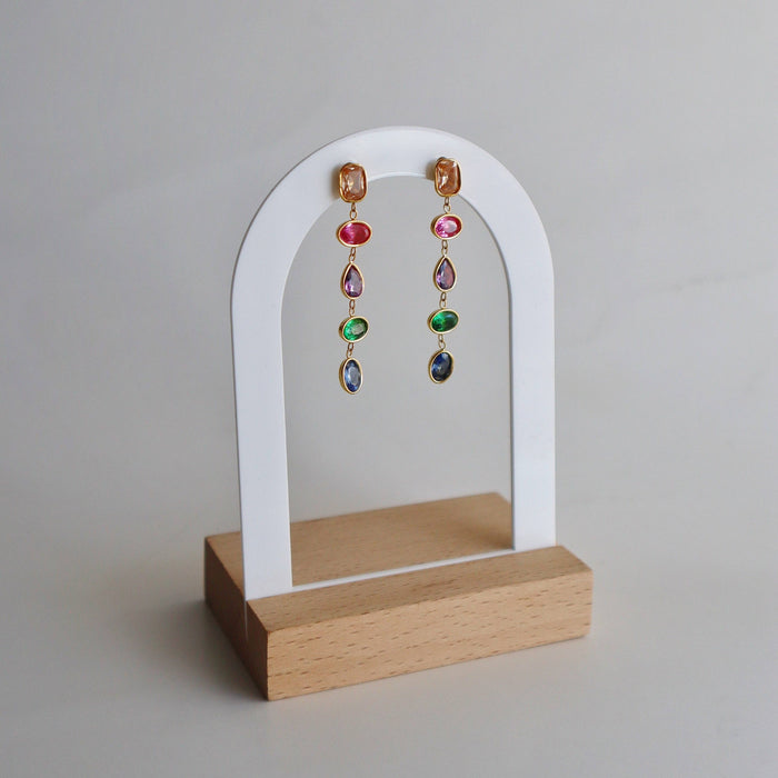 Leilani Dangle Earrings | Multicolor Zircon Earrings