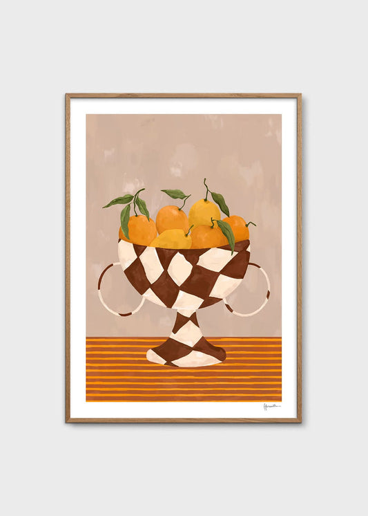 Lemons & Oranges in Checkered Vase by Frankie Penwill