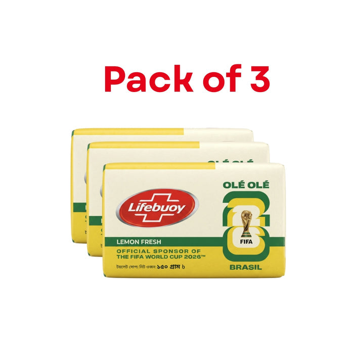 Lifebuoy Skin Cleansing Soap Bar Lemon Fresh 150g (Bundle of 3)