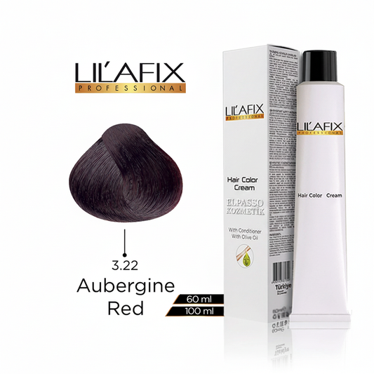Lilafix Professional Hair Color Cream 3.22 Aubergine Red 100ml