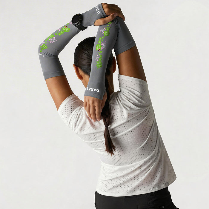 Lucky Charm Arm Sleeves for Women - Grey