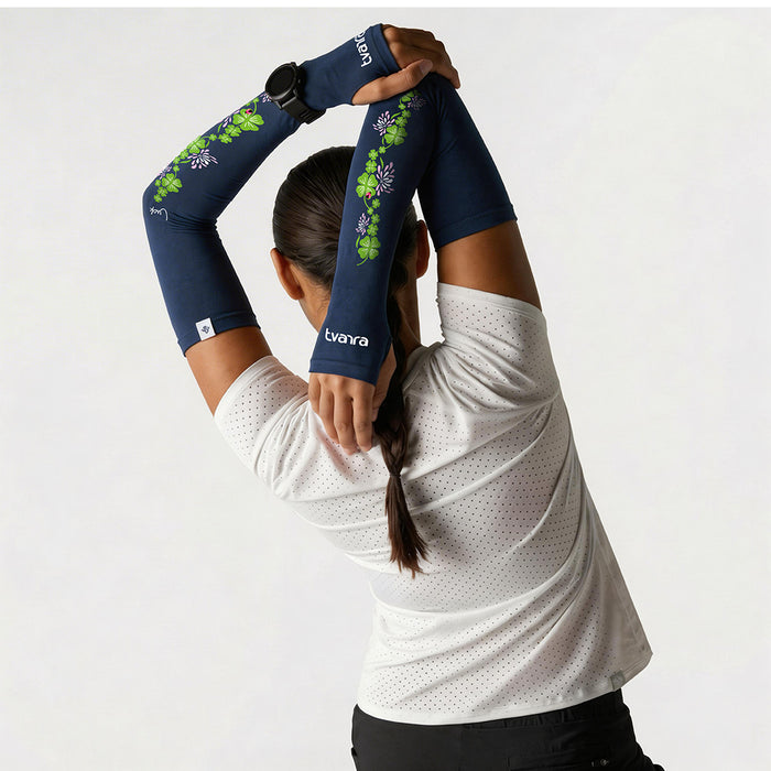 Lucky Charm Arm Sleeves for Women - Navy Blue