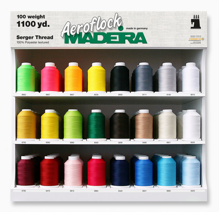 Madeira Aeroflock Serger Thread 100 Weight 1100 yd.