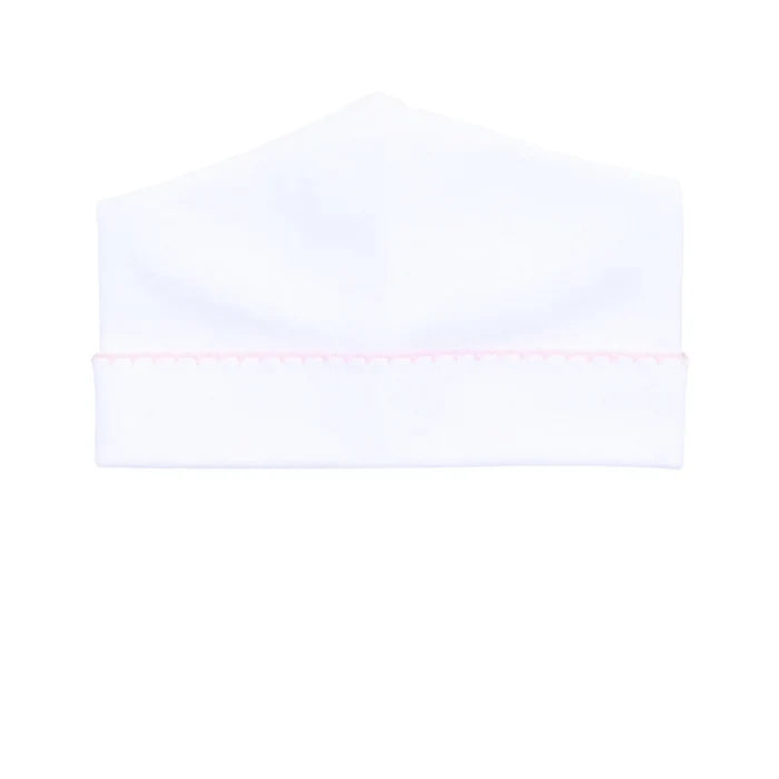 MB Essentials White Hat w/ Pink Trim