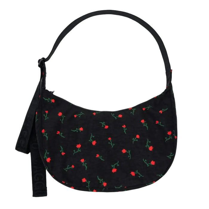 Medium Nylon Crescent Bag - City Bird