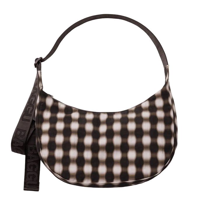 Medium Nylon Crescent Bag - City Bird