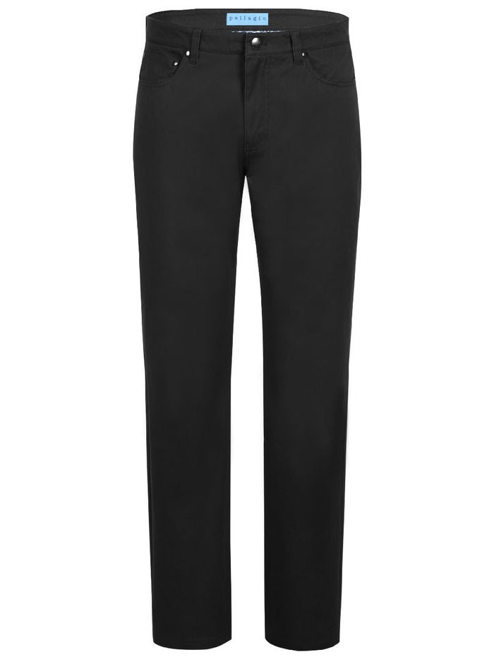 Men's 5-Pocket Cotton Stretch Washed Flat Front Chino Pants