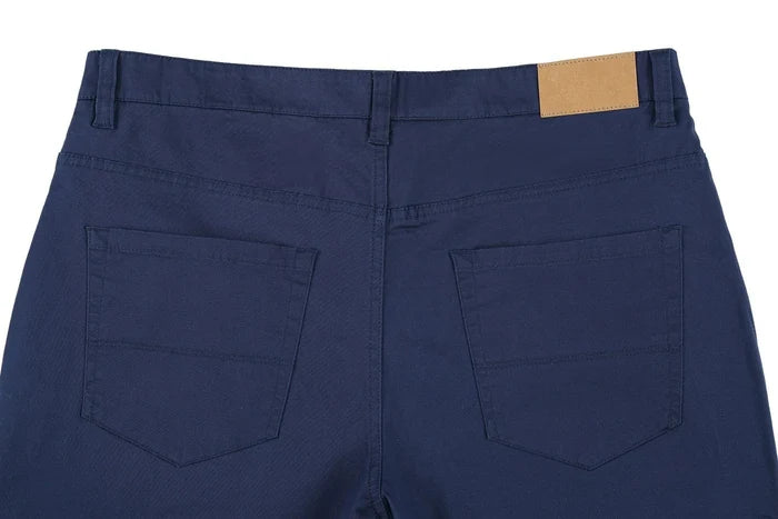 Men's 5-Pocket Cotton Stretch Washed Flat Front Chino Pants