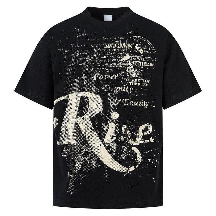 Men's And Women's Letter Printing Casual Couple's Tops