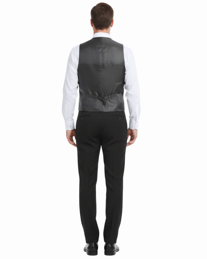 Men's Classic Fit Sharkskin Suit Vest - The Suit Depot