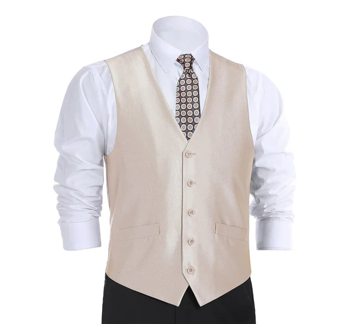 Men's Classic Fit Sharkskin Suit Vest