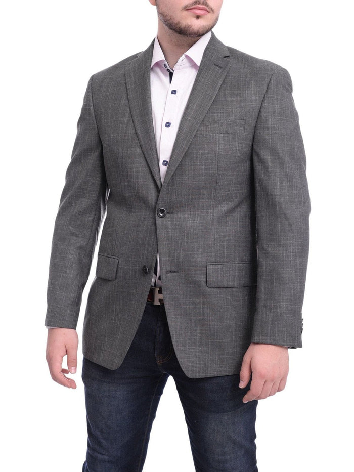 Michael Kors BLAZERS Mens Michael Kors Classic Fit Solid Gray Two Button Blazer Sportcoat Jacket