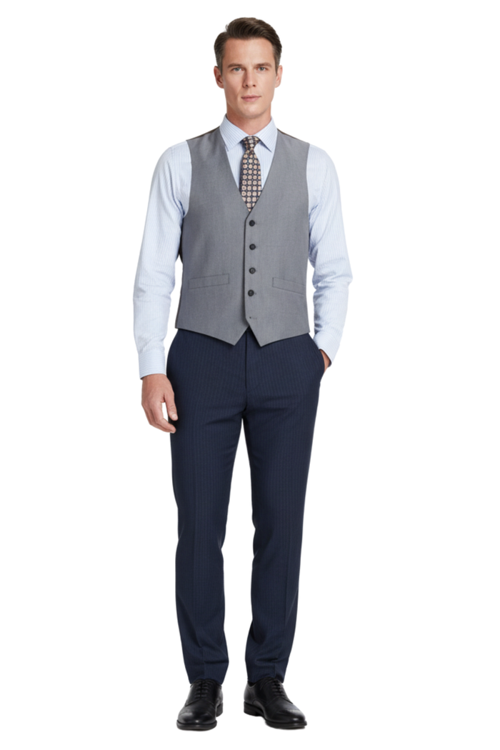 Men's Classic Fit Suit Separate Wool Vest - The Suit Depot