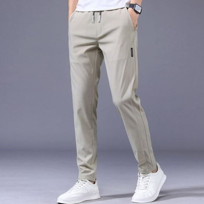 Men's Drawstring Sweatpants - Loose Straight Casual Trousers
