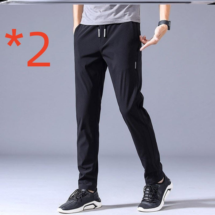 Men's Drawstring Sweatpants - Loose Straight Casual Trousers