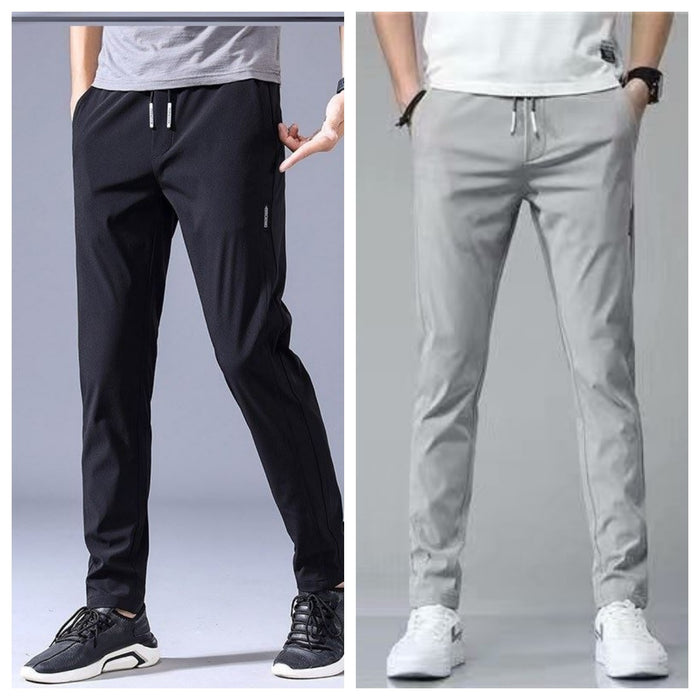 Men's Drawstring Sweatpants - Loose Straight Casual Trousers