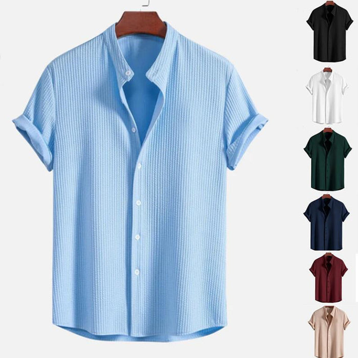 Men's Loose Casual Shirt - Short Sleeve Summer Top