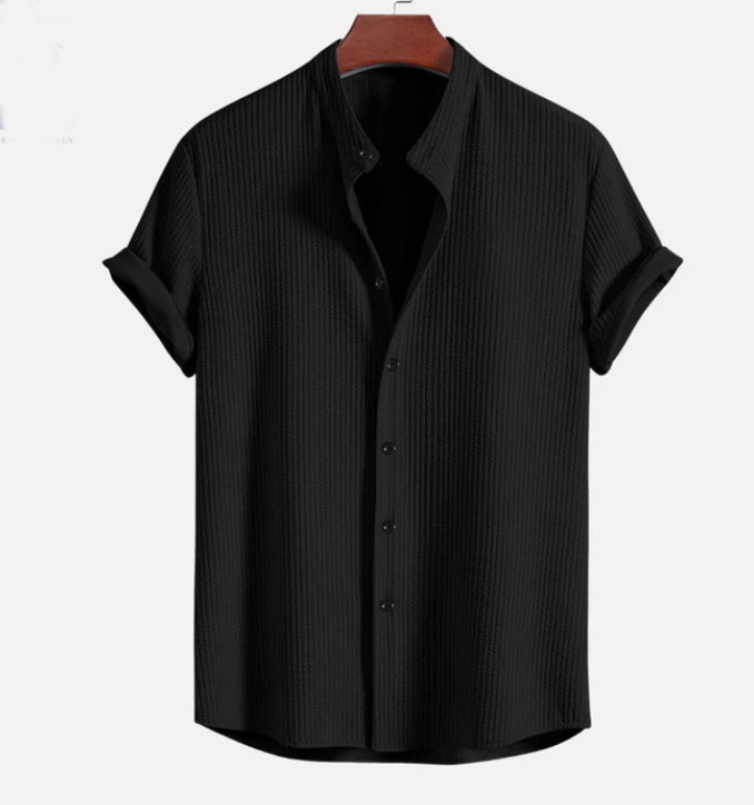 Men's Loose Casual Shirt - Short Sleeve Summer Top