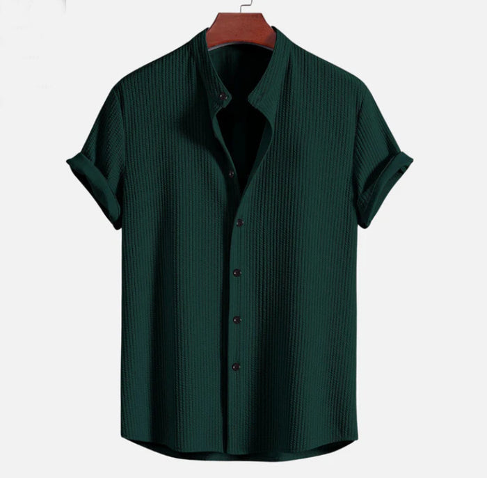 Men's Loose Casual Shirt - Short Sleeve Summer Top
