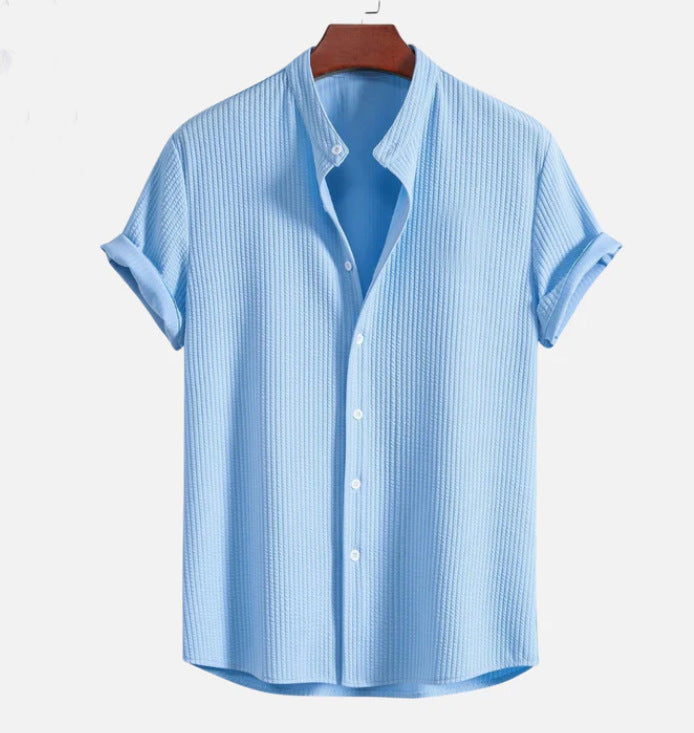 Men's Loose Casual Shirt - Short Sleeve Summer Top