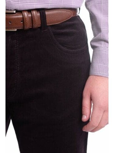 The Suit Depot Mens Modern Fit Solid Purple Corduroy Five Pocket Cotton Jean Pants