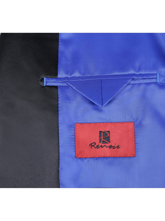 Men's Slim Fit Peak Lapel Stretch Blue Tuxedo Blazer