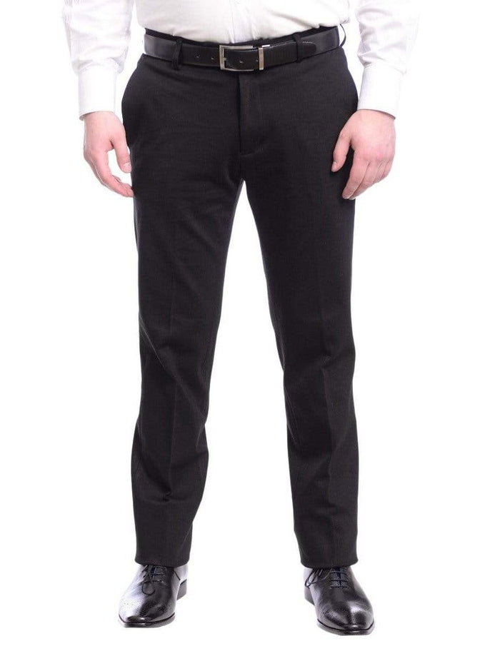T.O. 30 / 36 Mens Slim Fit Solid Black Stretch Chino Pants