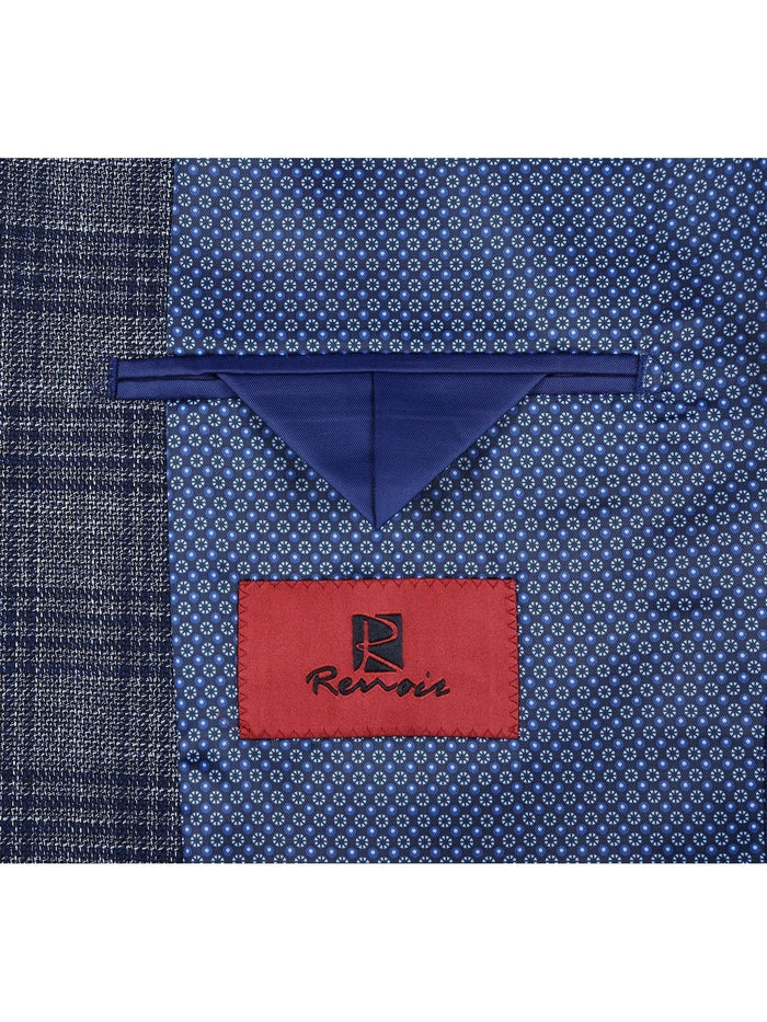 Men's Slim Fit Stretch Checked Blazer - The Suit Depot