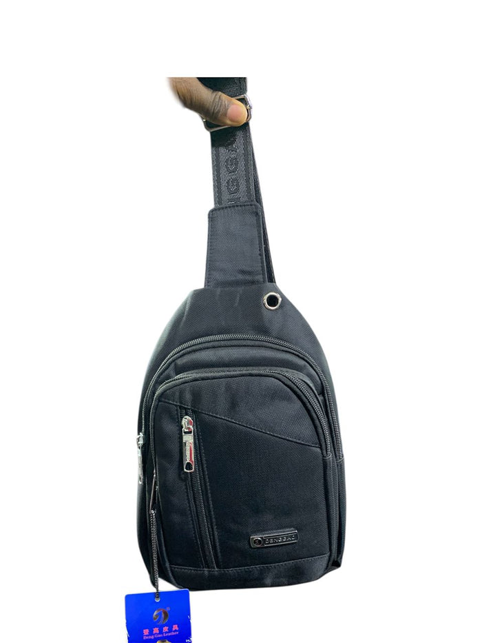 Men's Sling Chest Bag – Black (Dengbao)
