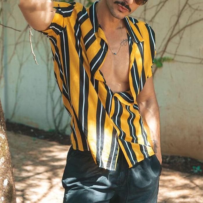 Men's Soft Streetwear Shirt - Summer Casual Button-Up