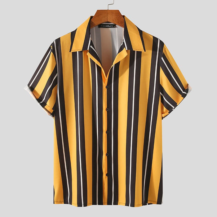 Men's Soft Streetwear Shirt - Summer Casual Button-Up