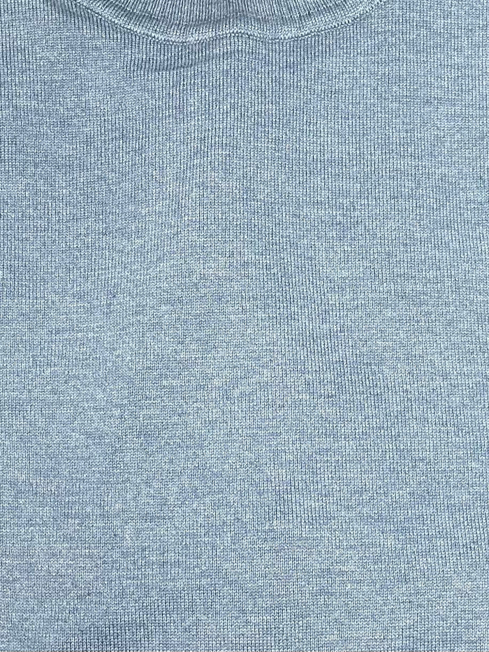 Arthur Black Men's Solid Light Blue Pullover Cotton Blend Turtleneck Sweater - The Suit Depot