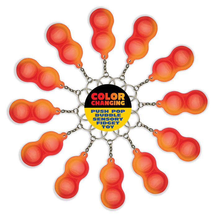 Mini Fidget Popper Keychain - Color Changing
