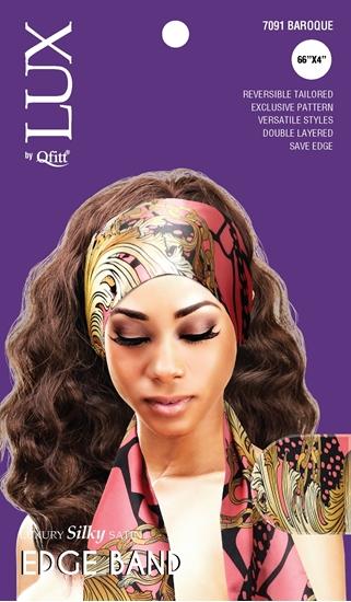 M&M Qfitt  LUX -  Luxury Silky Satin Edge Band # 7091 Afro - 6/packs - Palms Fashion Inc.