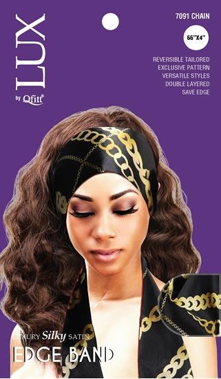 M&M Qfitt  LUX -  Luxury Silky Satin Edge Band # 7091 Afro - 6/packs - Palms Fashion Inc.