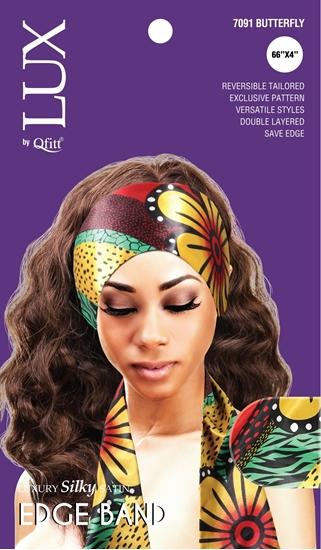 M&M Qfitt  LUX -  Luxury Silky Satin Edge Band # 7091 Afro - 6/packs - Palms Fashion Inc.