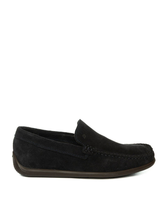 FRAU mocassino camoscio blu 14F4 CASTOR-BLU