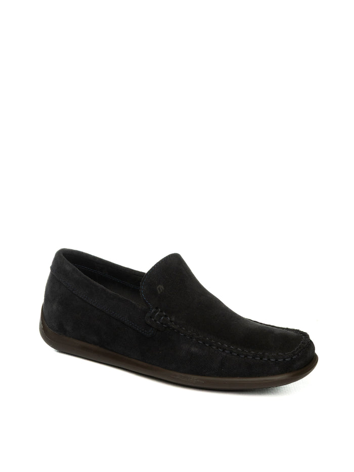 FRAU mocassino camoscio blu 14F4 CASTOR-BLU